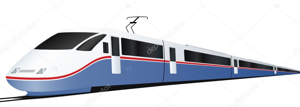 Passenger railway speed train