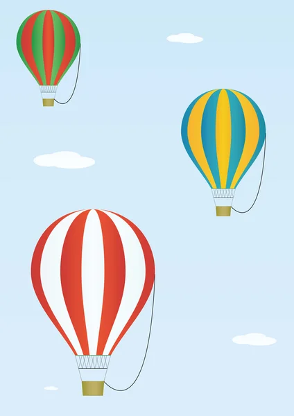 Horkovzdušné balóny — Stockový vektor