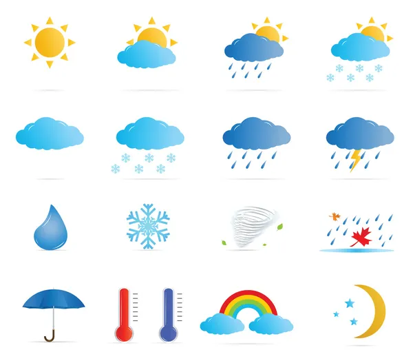 stock vector Weather icon set