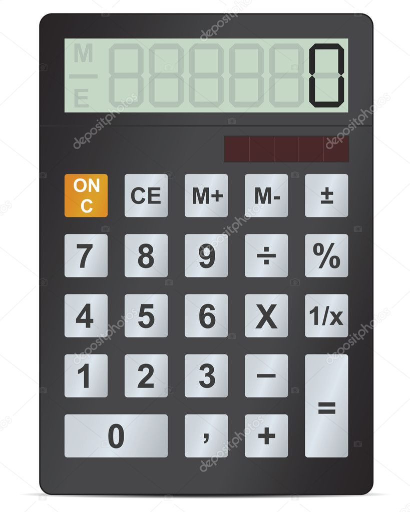 Electronic calculator vector illustration