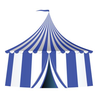 Circus tent with flag vector illustration clipart