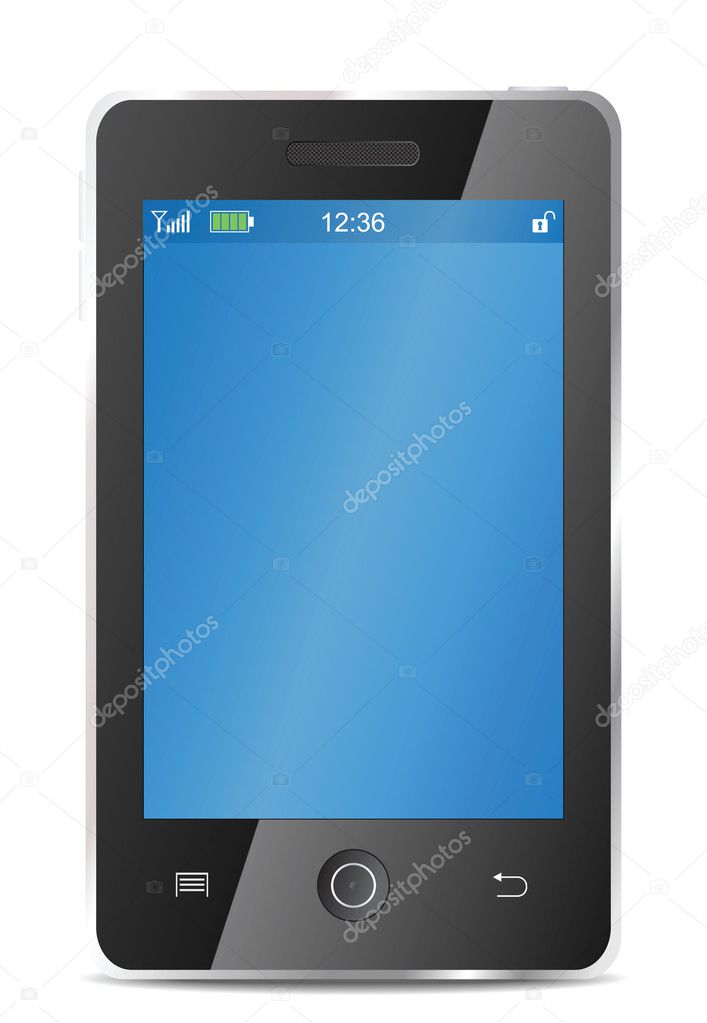 Realistic mobile phone vector eps8 illustration