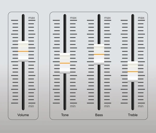 Panel de control de sonido — Vector de stock