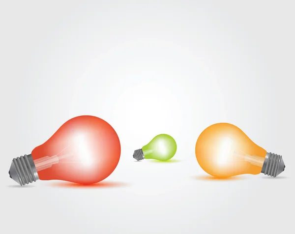 Ensemble d'ampoules vectorielles colorées — Image vectorielle