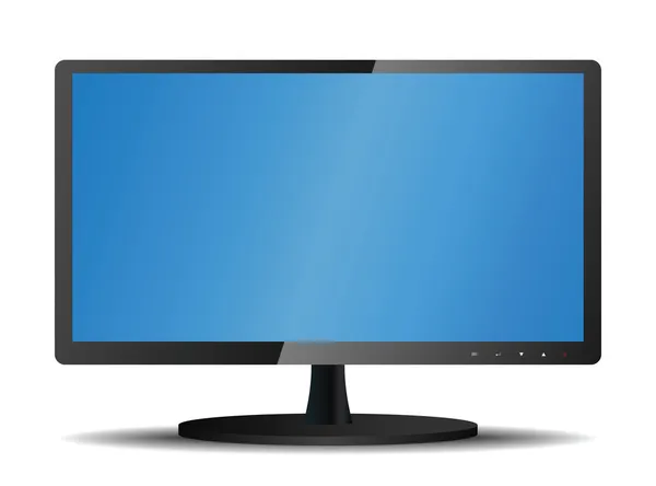 LCD-TV-Monitor. Abbildung auf weißem Hintergrund — Stockvektor