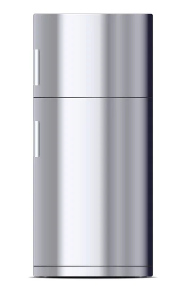 Metallic refrigerator — Stock Vector