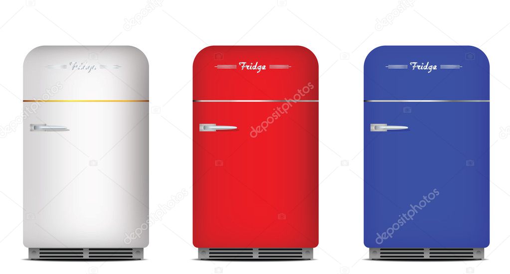 Set of retro refrigerators