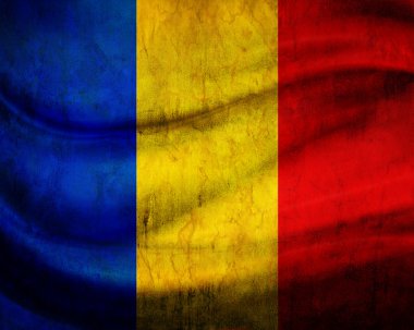Grunge flag Romania clipart