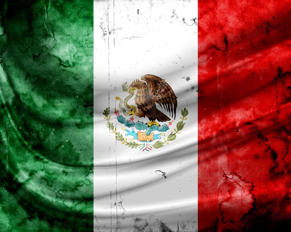 Bandera Grunge México — Foto de Stock