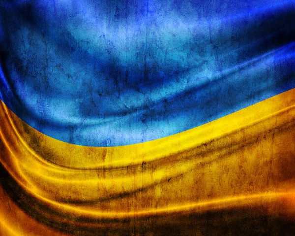 Гранж прапор серії - Україна — стокове фото