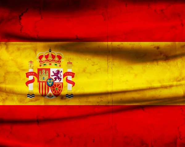 Grunge vlag Spanje — Stockfoto