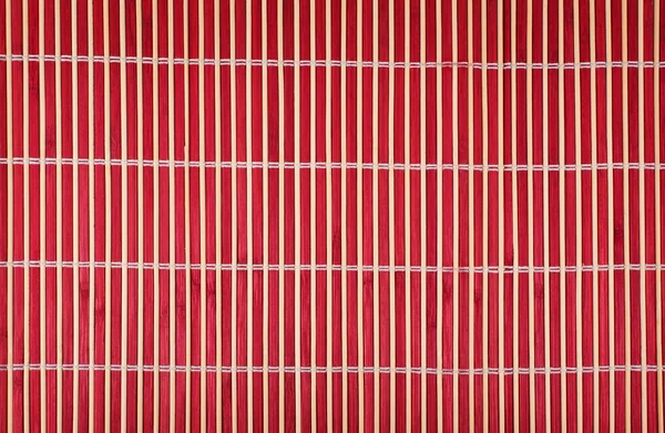 Texture di tappetino di bambù rosso — Foto Stock
