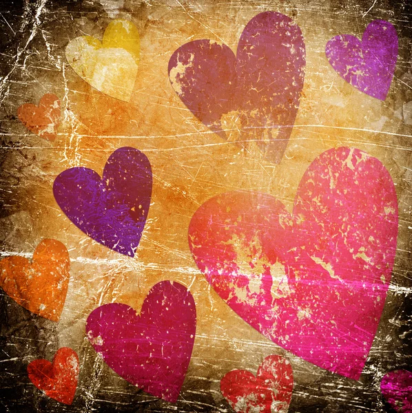 Art background with hearts — Stock Photo, Image