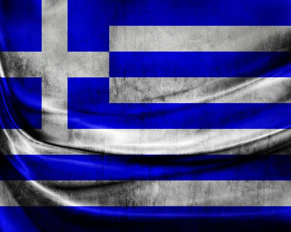 Grunge vlag Griekenland — Stockfoto