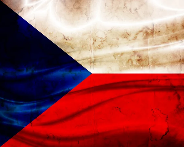 Grunge 旗子捷克共和国 免版税图库照片