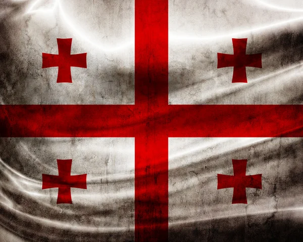 Grunge vlag Georgië — Stockfoto