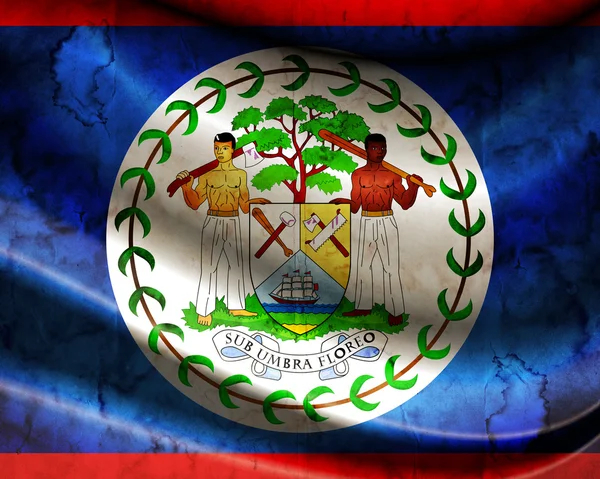 Grunge zászló Belize — Stock Fotó