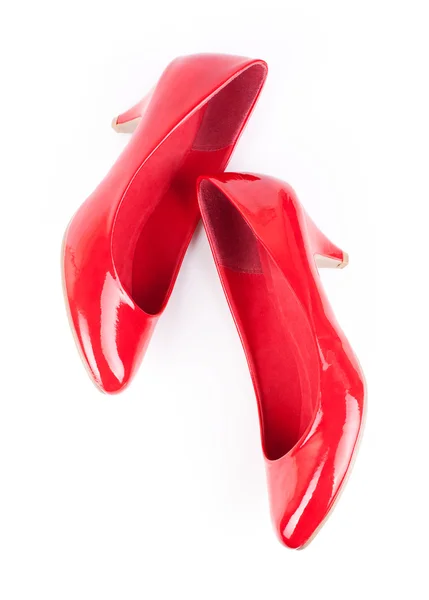 Красная женщина танцует обувь — стоковое фото