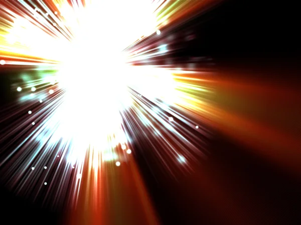 Magische uitbarsting met lichtstralen, abstracte achtergrond — Stockfoto