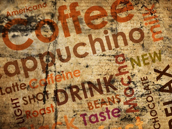 Druhy coffe pozadíコーヒーの背景の種類 — ストック写真