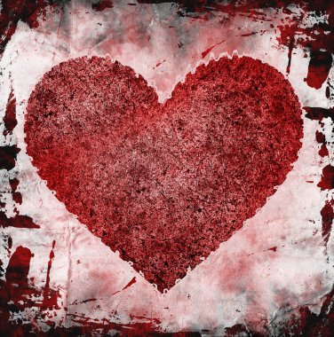 Grunge heart clipart