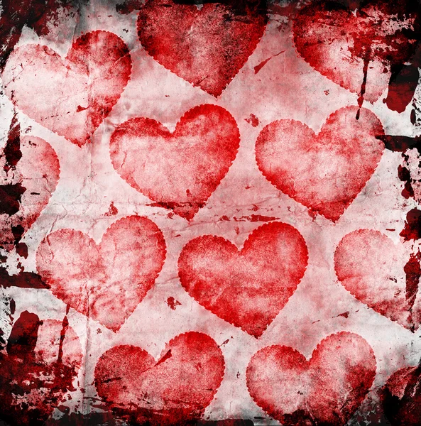 ベクトルグランジの心臓 — ストック写真
