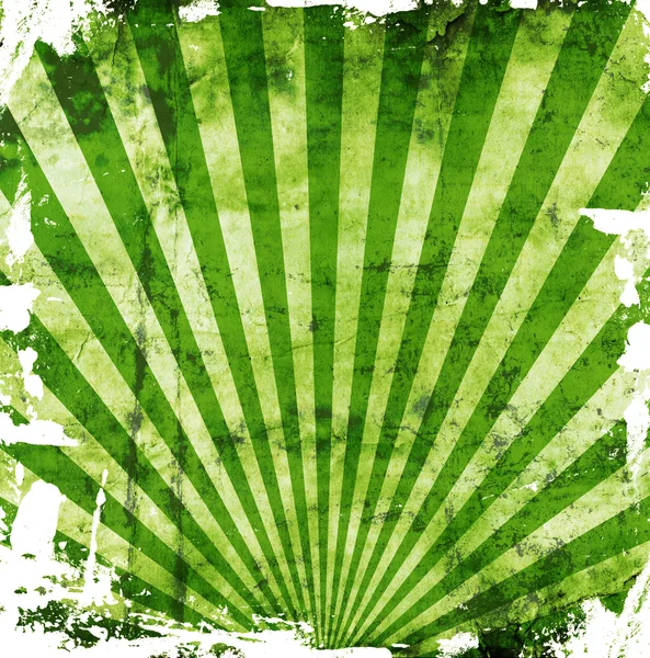Raios de sol grunge verde — Fotografia de Stock