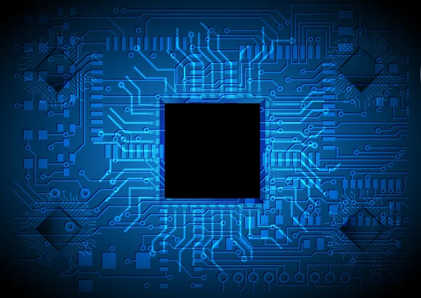 Technologie Vektor Hintergrund, Chip-Design — Stockvektor