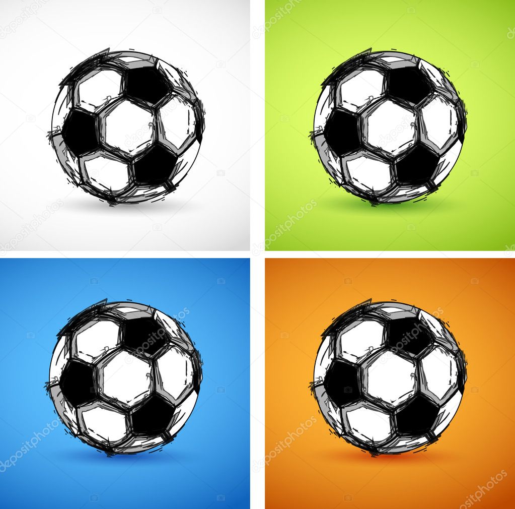 Soccer ball color set
