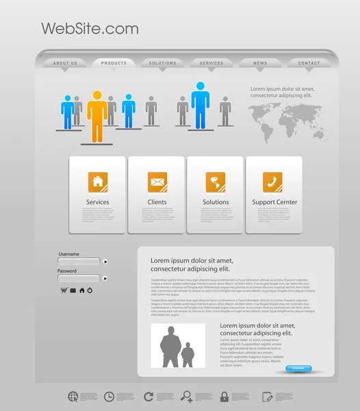 Witryna sieci web firmy szablon — Wektor stockowy