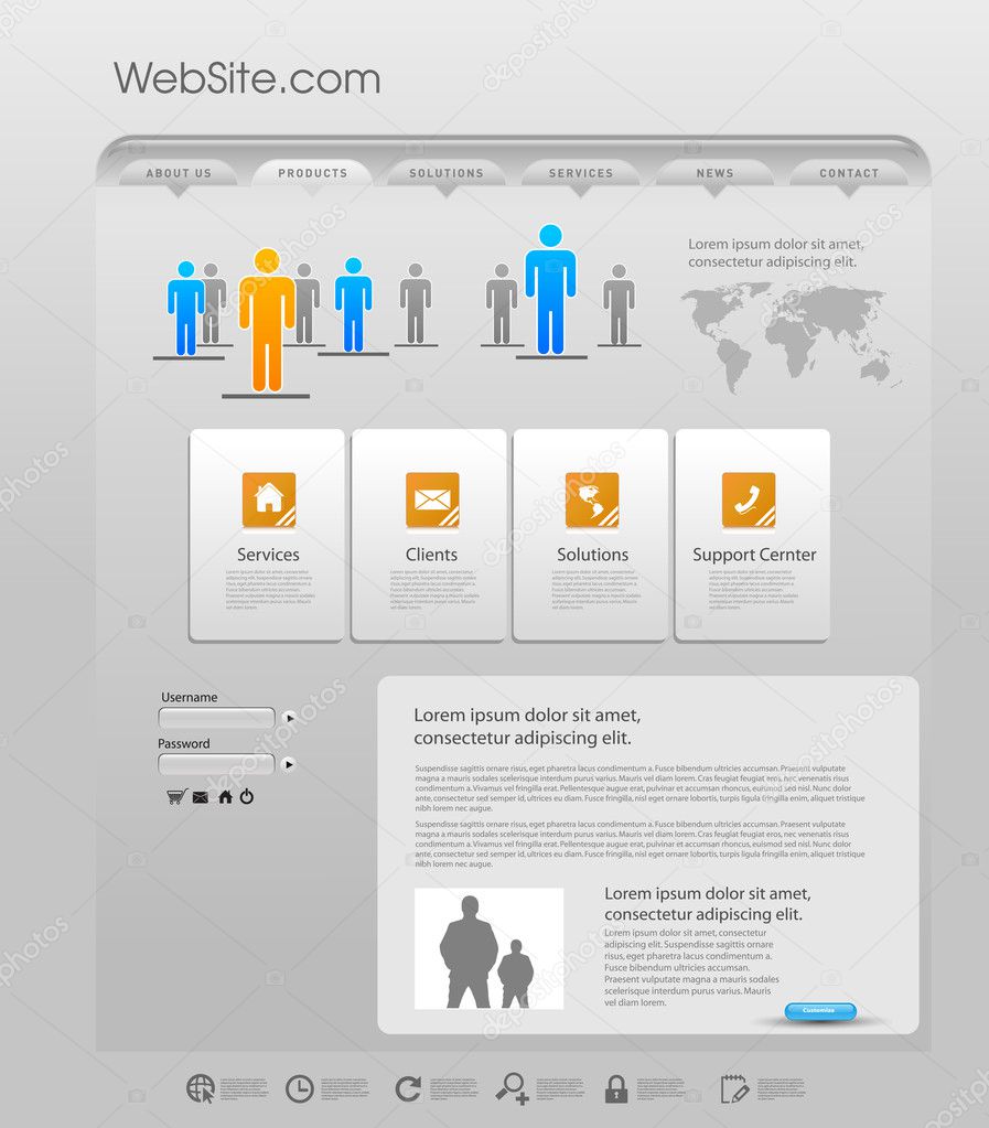 Business template web site