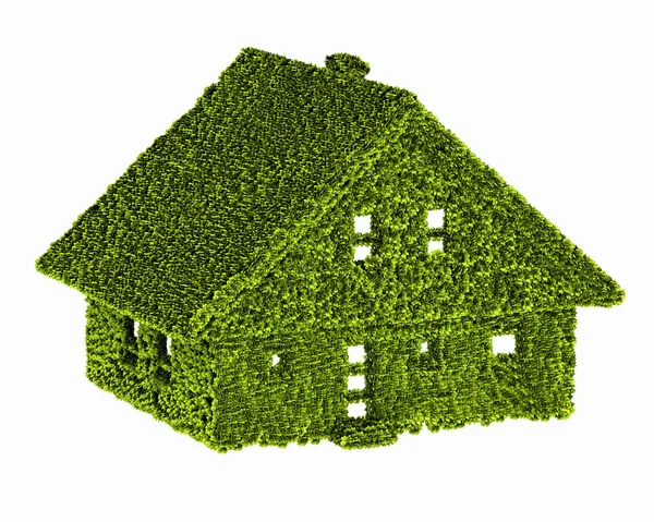 Gröna huset karaktär ekologi — Stockfoto