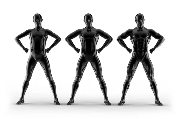 Portrait bodybuilder, different pose — Stock Photo, Image