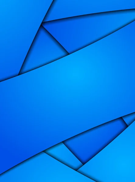Carte bleue vectorielle ou fond avec ombre — Image vectorielle