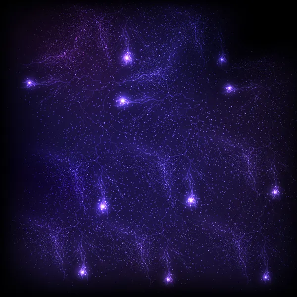 Raum und Galaxie, einfach farblich editierbar — Stockvektor