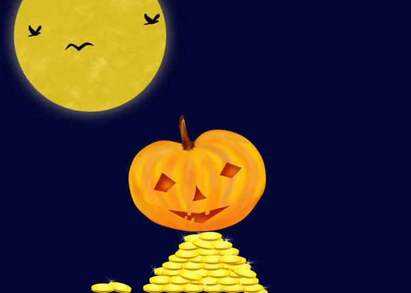 Optimistiskt halloween kväll — Stockfoto