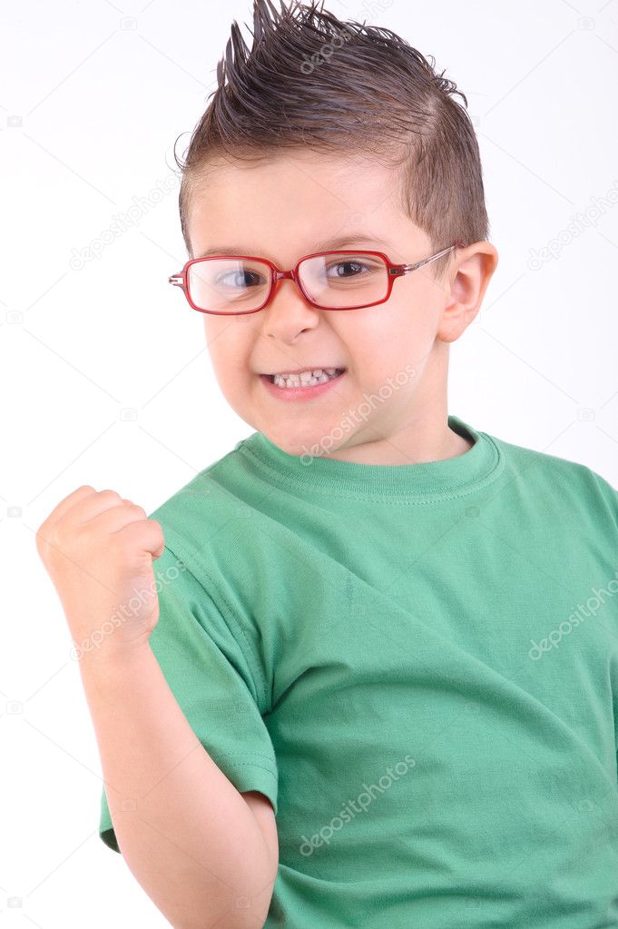 Kid happy for winning
