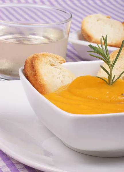 Crema de sopa de calabaza — Foto de Stock