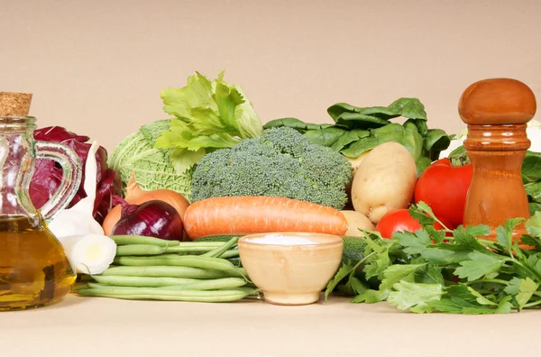 stock image Ingredients for typical italian minestrone soup