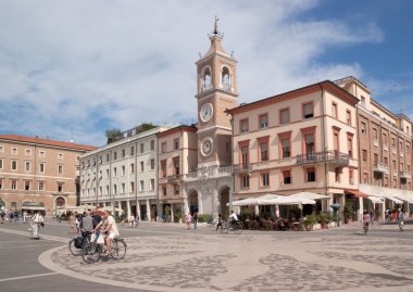 Three Martyrs square in Rimini clipart