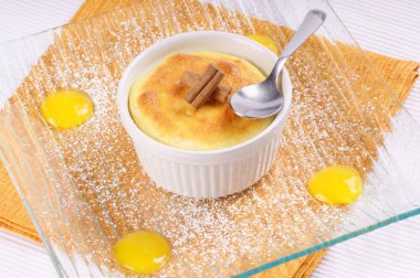 Lemon and ricotta souffle clipart