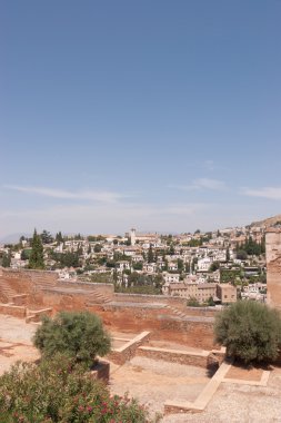 Granada'da alhambra gelen albaicin üzerinde göster