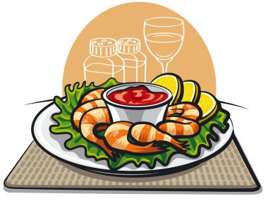 Shrimp cocktail clipart