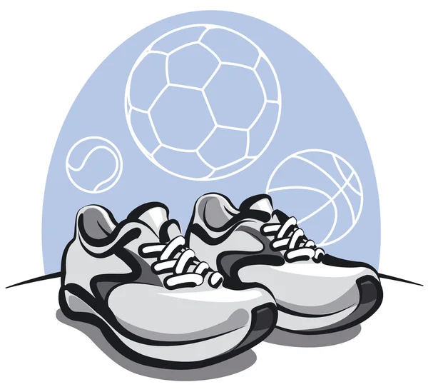 Пара спортивных кроссовок — стоковый вектор