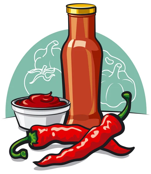 Chłodno ketchupu — Wektor stockowy