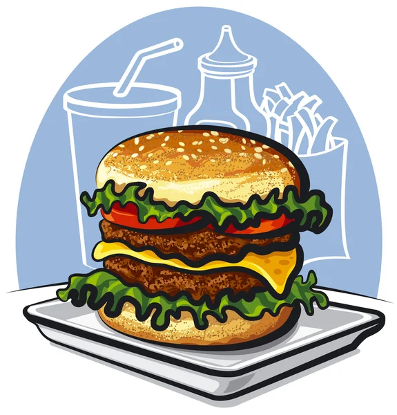 Гамбургер — стоковый вектор