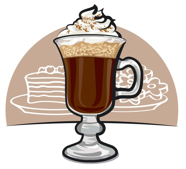 Ирландский кофе — стоковый вектор