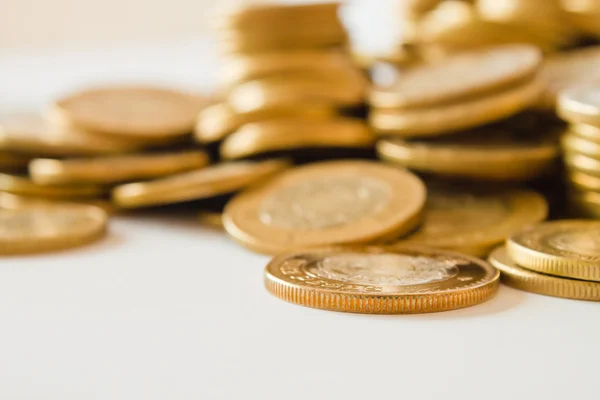 Gyllene mynt närbild — Stockfoto