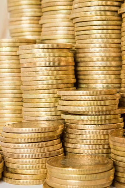 Montones de monedas de oro de fondo — Foto de Stock