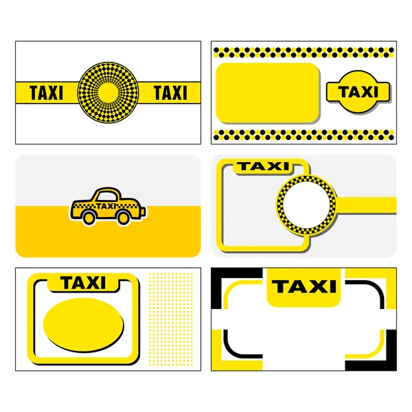 Tarjetas de negocios Taxi — Vector de stock
